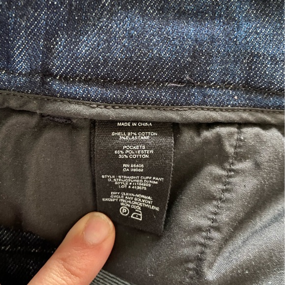 Theory Structured Denim Straight Cuff Pant - Picture 10 of 10